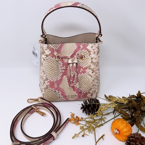 Kate Spade Eva Snake Small Bucket Bag - Picture 4 of 8